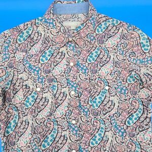Tin Haul Women's S Paisley Pearl Snap Western Long Sleeve Cotton Rodeo Cowgirl